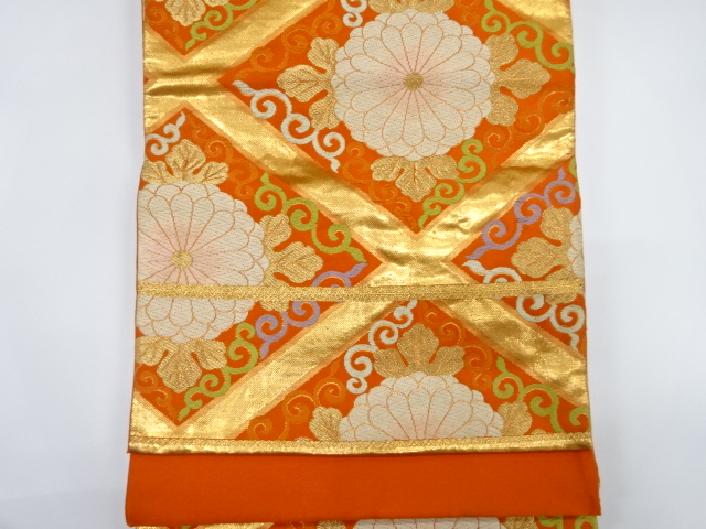 7315499: JAPANESE KIMONO / ANTIQUE FUKURO OBI / SILK / WOVEN